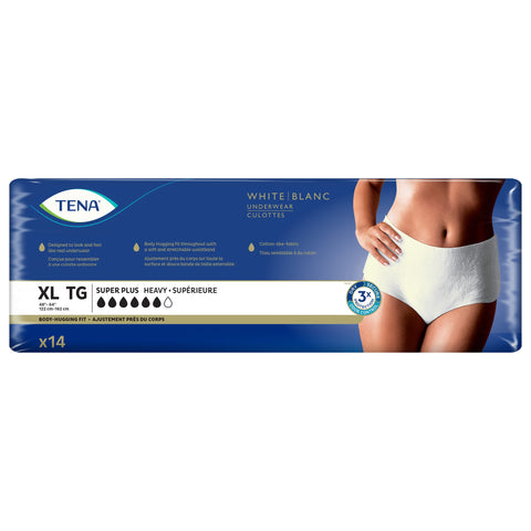 Absorbent Underwear TENA® Women™ Super Plus Pull On with Tear Away Seams Adult X-Large Female Disposable Heavy Absorbency #54287