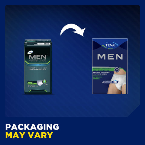 Absorbent Underwear TENA® MEN™ Maximum Plus Pull On with Tear Away Seams Adult Large / X-Large Male Disposable Heavy Absorbency #81920