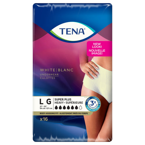 Absorbent Underwear TENA® Women™ Super Plus Pull On with Tear Away Seams Adult Large Female Disposable Heavy Absorbency #54286