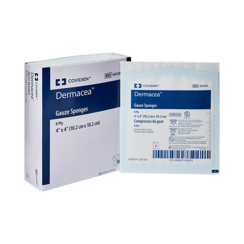 Gauze Sponge Dermacea™ Cotton 12-Ply  Square Sterile