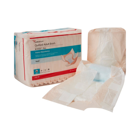 Incontinence Brief Wings™ Plus Quilted Adult Small Unisex Disposable Heavy Absorbency #66032A