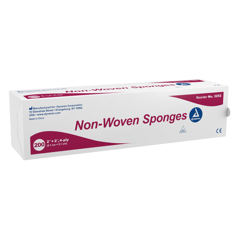 Nonwoven Sponge Nonwoven 4-Ply Square NonSterile