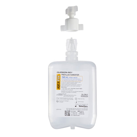 Humidifier with Adapter Aquapak® 540 mL Sterile Water Adult / Pediatric #HUD00540