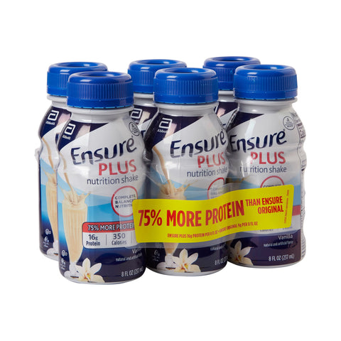 Oral Supplement Ensure® Plus Nutrition Shake Vanilla Flavor Liquid 8 oz. Bottle #57263