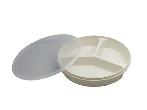 Partitioned Scoop Dish FabLife™ 12.6 oz. Plastic Sandstone Reusable #62-0130