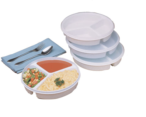 Partitioned Scoop Dish FabLife™ 12.6 oz. Plastic Sandstone Reusable #62-0130