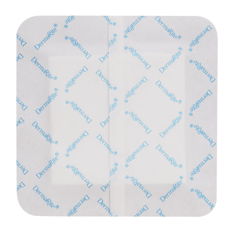 DermaRite Industries Foam Dressing BorderedFoam® 6 X 6 Inch With Border Waterproof Backing Nonacrylic Adhesive Square Sterile #00297E