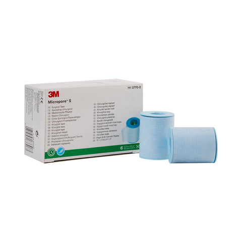 Medical Tape 3M™ Micropore™ S Skin Friendly Silicone Blue NonSterile