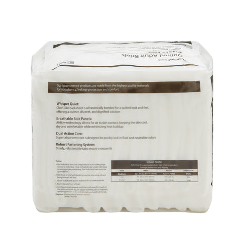 Incontinence Brief Wings™ Extra Quilted Adult Medium Unisex Disposable Moderate Absorbency #65033