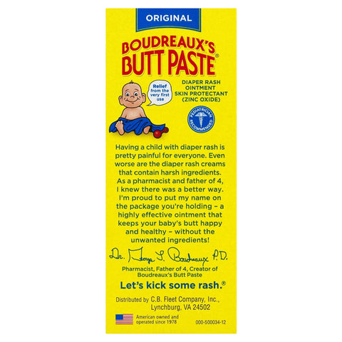Diaper Rash Treatment Boudreaux's Butt Paste® 2 oz. Tube Scented Cream #62103033302