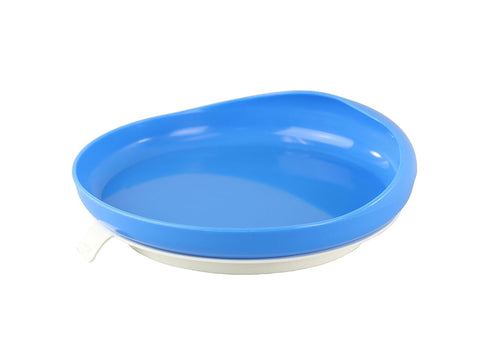 Scoop Plate with Suction Cup Base FabLife™ Plastic Blue Reusable #62-0160