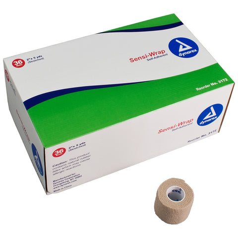 Cohesive Bandage Sensi-Wrap Standard Compression Self-adherent Closure Tan NonSterile