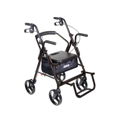 Drive Duet Rollator/Transport Chair, 8" Casters