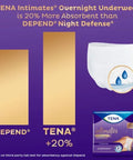 TENA Intimates Overnight Underwear, Choose Size