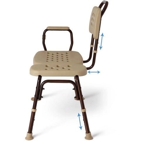 Medline Transfer Bench with Microban, 350 lb. Capacity, 350 lb. Capacity,  #MDS86960ELMBH