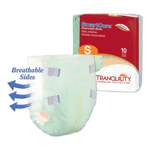 Incontinence Brief Tranquility SmartCore™ Adult Small Unisex Disposable Heavy Absorbency #2311