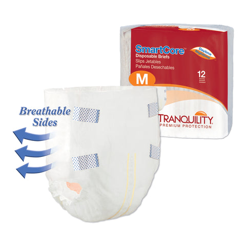 Incontinence Brief Tranquility SmartCore™ Adult Medium Unisex Disposable Heavy Absorbency #2312