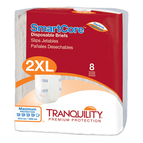 Incontinence Brief Tranquility SmartCore™ Adult 2X-Large Unisex Disposable Heavy Absorbency #2315