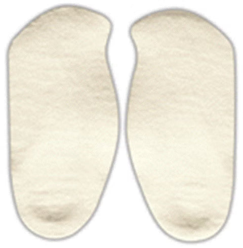 Orthotic Insole Hapad® Comf-Orthotic® Adhesive Wool Felt Men 5 to 6.5 White #COWXSEW