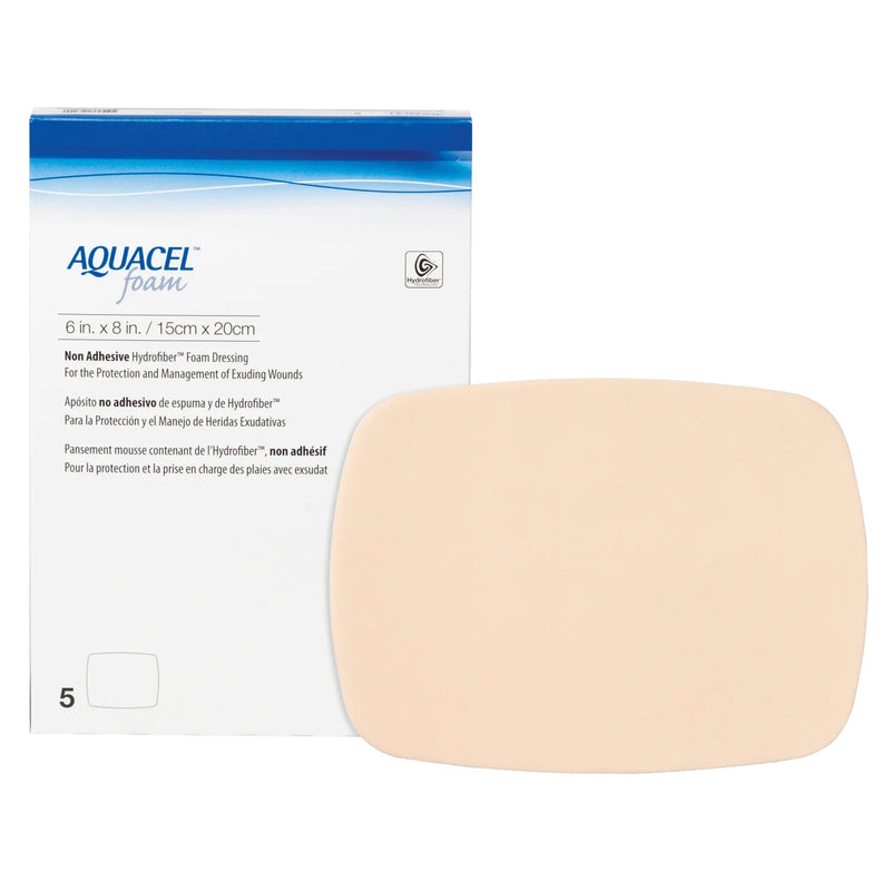 ConvaTec Foam Dressing Aquacel® 6 X 8 Inch Without Border Waterproof Film Backing Nonadhesive Rectangle Sterile #420637