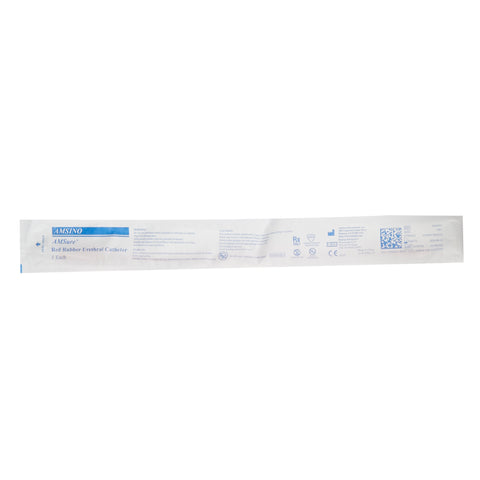 Amsino International Urethral Catheter AMSure® Straight Tip Red Rubber 14 Fr. 16 Inch #AS44014
