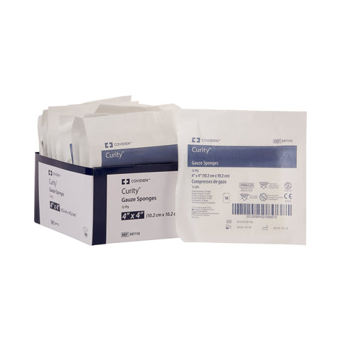 USP Type VII Gauze Sponge Curity™ Gauze 8/12/16-Ply 4 X 4 Inch Square Sterile