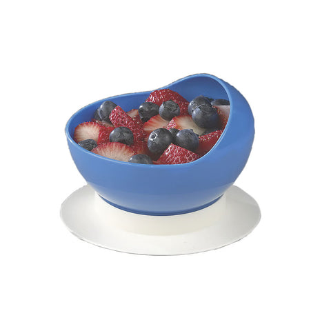Scoop Bowl with Suction Cup Base FabLife Plastic Blue Reusable #62-0150