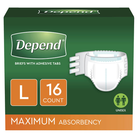Incontinence Brief Depend® Adult Large Unisex Disposable Heavy Absorbency #35458