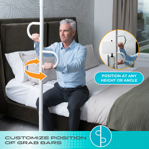 Stander Double Handle Floor to Ceiling Grab Bar # 8142-W, 1 EACH