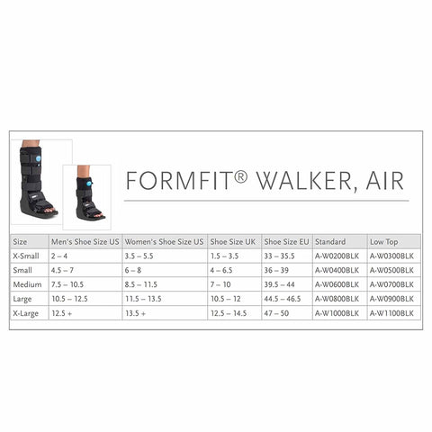 Air Walker Boot Formfit® Walker Air Pneumatic Adult Medium Short #A-W0700BLK