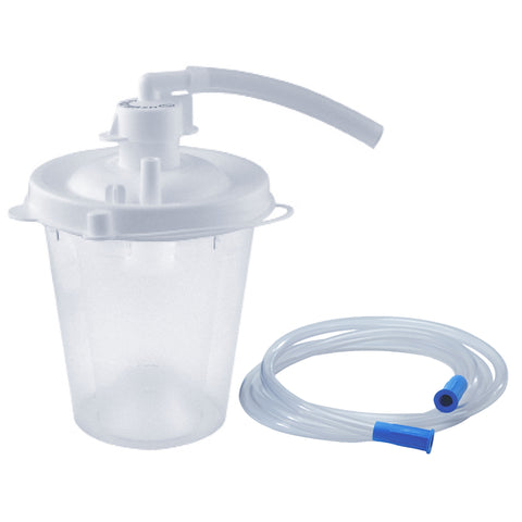 Drive Medical Suction Canister Vacu-Aide® QSU 800 mL Float Valve Shut-Off Lid #7305D-633