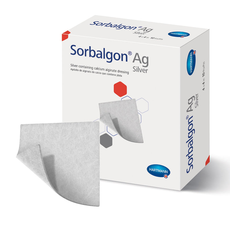 Hartmann Silver Alginate Dressing Sorbalgon® Ag 4 X 4 Inch Square Sterile #999611
