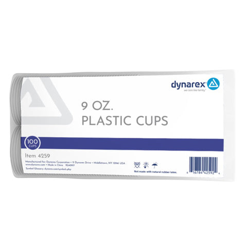 Drinking Cup Dynarex® 9 oz. Plastic Translucent Disposable #4259