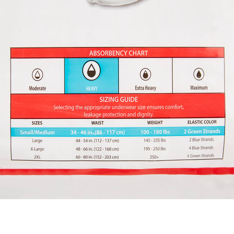 Absorbent Underwear Sure Care™ Plus Pull On with Tear Away Seams Adult Medium Unisex Disposable Heavy Absorbency #1605R