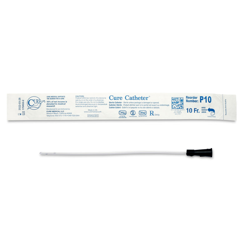 Convatec Urethral Catheter Cure Catheter® Straight Tip Uncoated PVC 10 Fr. 10 Inch #P10