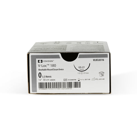 Absorbable Suture with Needle V-Loc™ Polyglyconate GS -22 1/2 Circle Taper Point Needle Size 2-0 Barbed Monofilament #VLOCL2145
