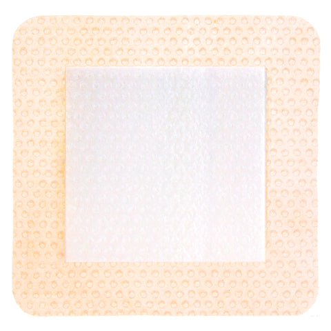 DermaRite Industries Foam Dressing ComfortFoam™ Border 4 X 4 Inch With Border Waterproof Backing Silicone Adhesive Square Sterile #00317E