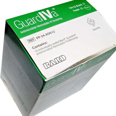 Antimicrobial Hemostatic Dressing Disc GuardIVa® CHG (Chlorhexidine Glutonate) / Sponge 1 Inch Disk with 4.0 mm Hole Diameter Sterile
