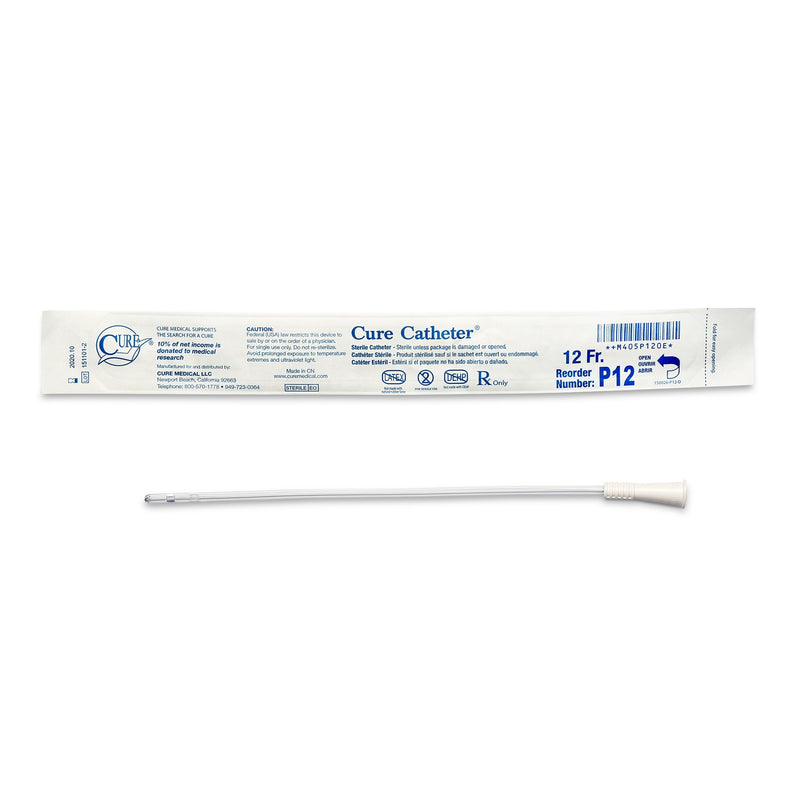 ConvaTec Urethral Catheter Cure Catheter® Straight Tip Uncoated PVC 12 Fr. 10 Inch #P12