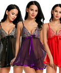 Women'S Sexy Lingerie Babydoll Sleepwear Underwear Lace Dress G-String Nightwear