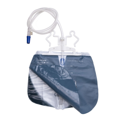 SteriGear Urinary Drain Bag The Fig Leaf™ Lite Anti-Reflux Valve Sterile 2,000 mL Vinyl #10273