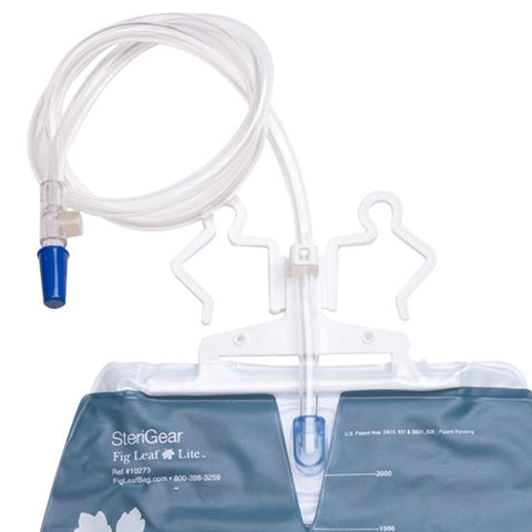 SteriGear Urinary Drain Bag The Fig Leaf™ Lite Anti-Reflux Valve Sterile 2,000 mL Vinyl #10273