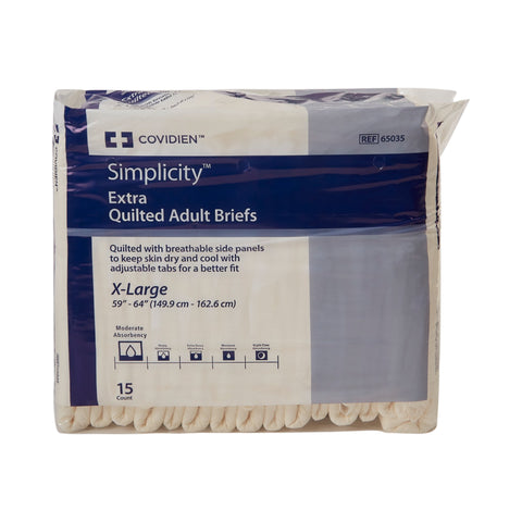 Incontinence Brief Wings™ Extra Quilted Adult X-Large Unisex Disposable Moderate Absorbency #65035