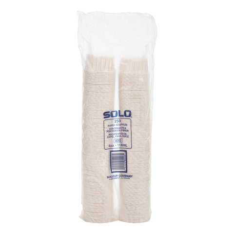 Souffle Cup Solo® 4 oz. Paper White Disposable #400-2050