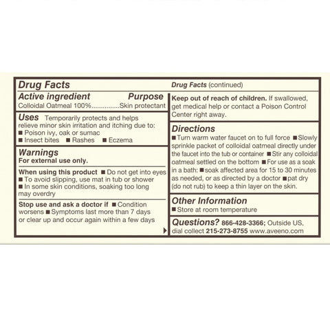 Bath Additive Aveeno® 1.5 oz. Individual Packet Unscented Powder #100364000