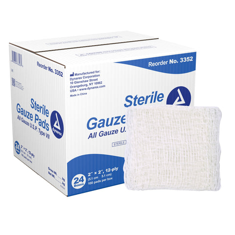 Gauze Sponge Dynarex® Gauze 12-Ply Square Sterile