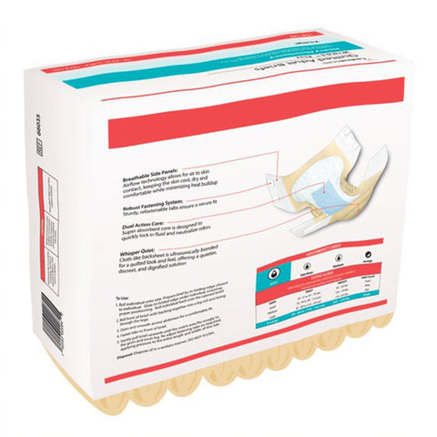 Incontinence Brief Wings™ Plus Quilted Adult X-Large Unisex Disposable Heavy Absorbency #66035