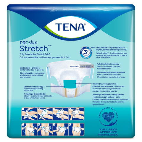 Incontinence Brief TENA ProSkin Stretch™ Ultra Adult Large / X-Large Unisex Disposable Heavy Absorbency #67803
