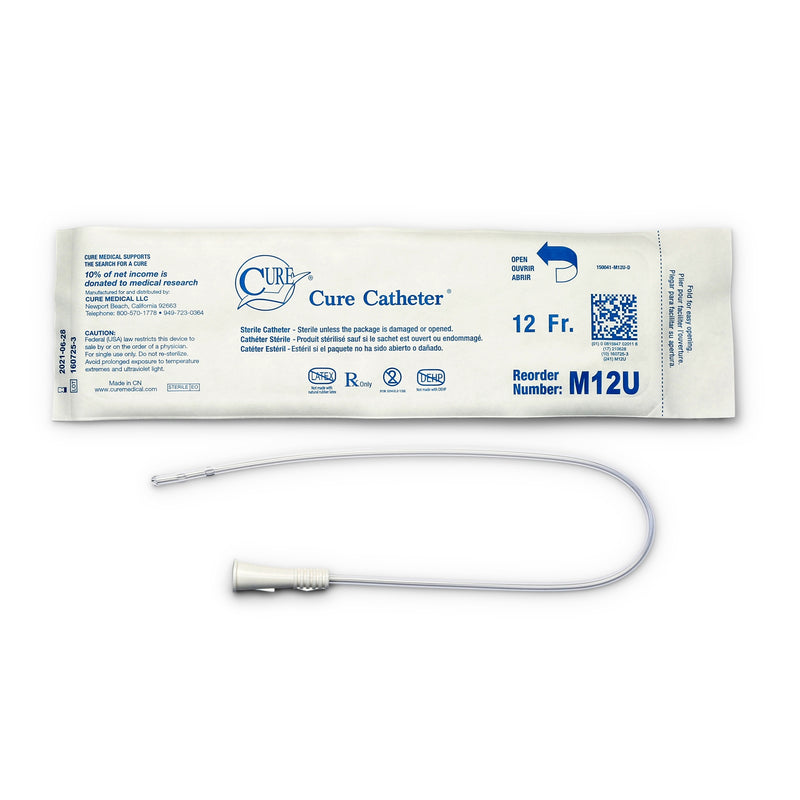 ConvaTec Urethral Catheter Cure Catheter® Straight Tip Uncoated PVC 12 Fr. 16 Inch #M12U