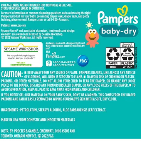 Pampers Baby Dry Diapers, Sizes 1-7